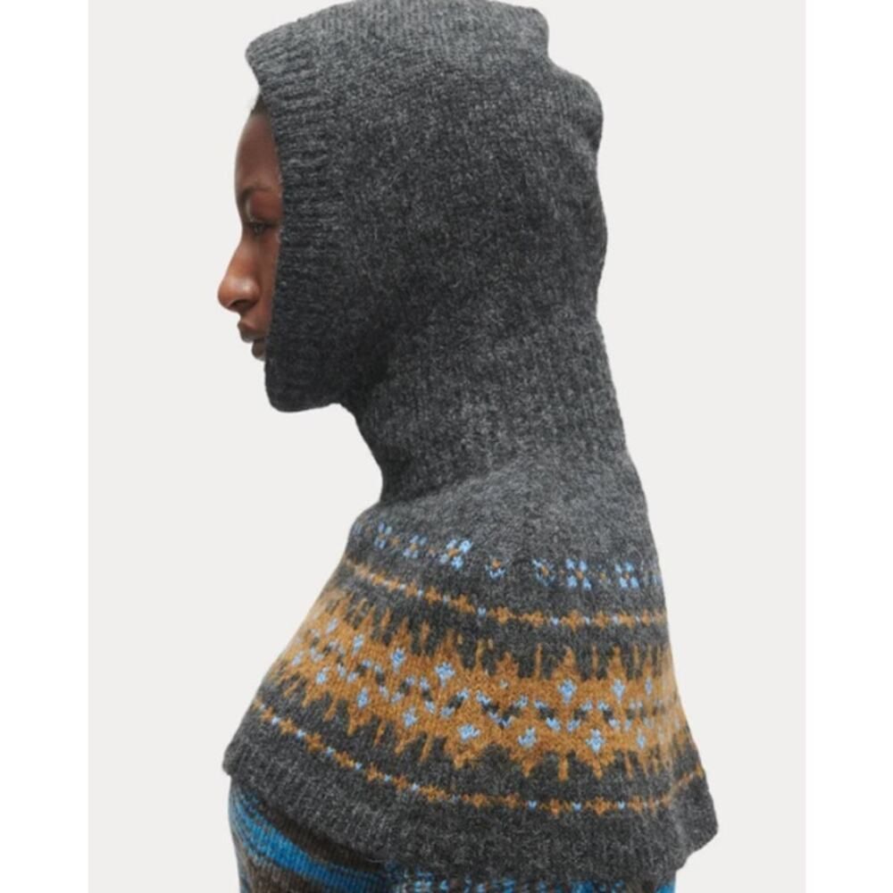 Brand new Rachel Comey Corey Balaclava Capelet Charcoal one size - Picture 4 of 9